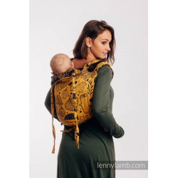 onbuhimo de Lenny, jacquard (100% coton) - UNDER THE LEAVES - GOLDEN AUTUMN