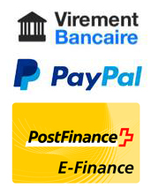 Carte de crédit (Mastercard, VISA) via Paypal ______________________